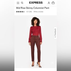 Express Mid Rise Skinny Columnist Pant in Black